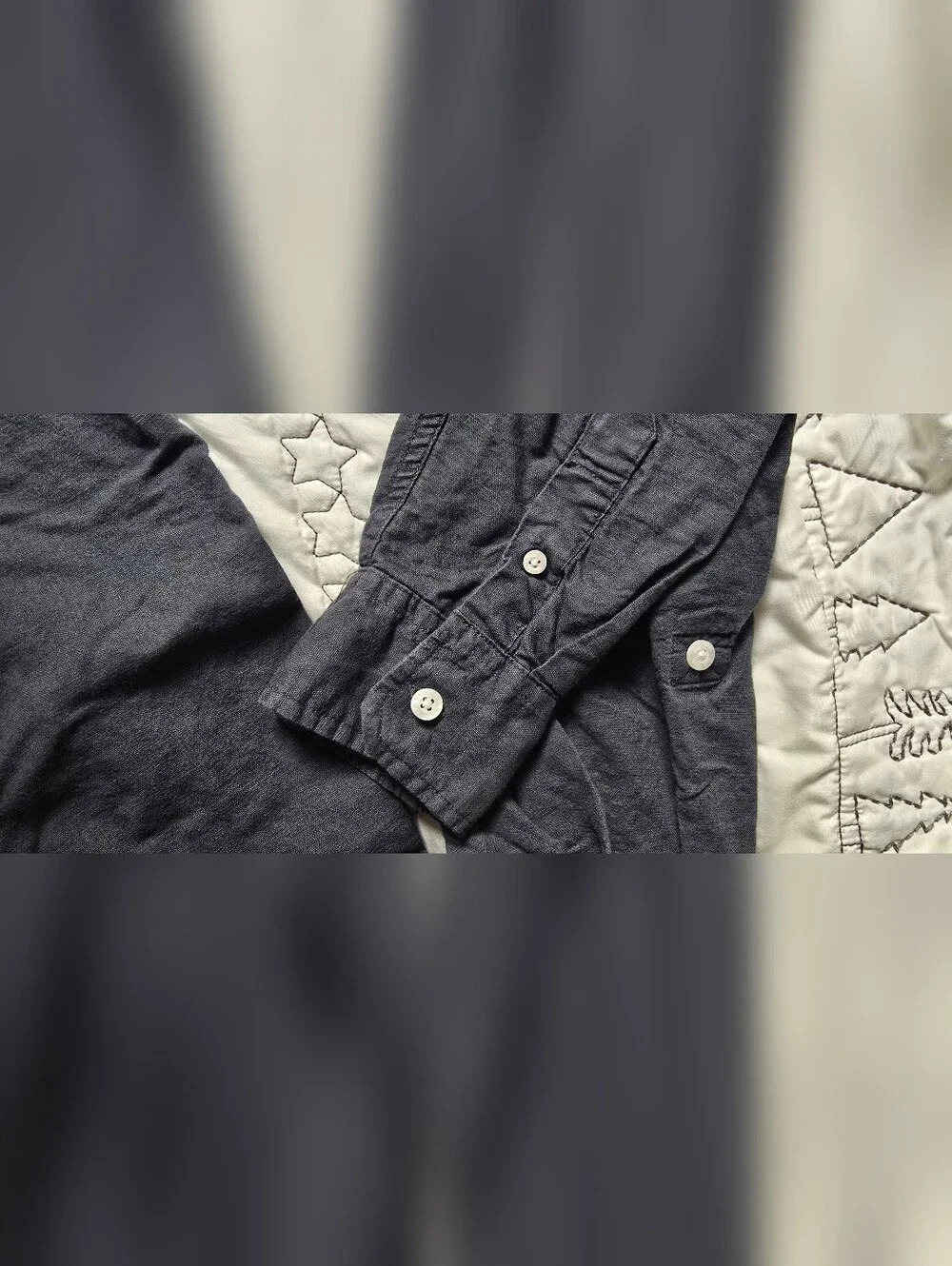 Old Navy Dark Grey Button-Up Shirt Boys Large